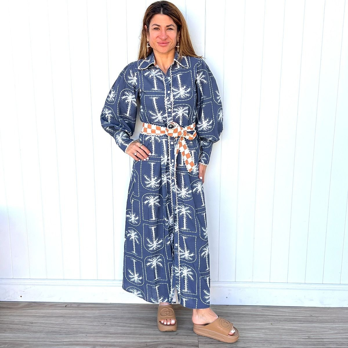 Palm Cove Megan Belted Maxi Dress Sterling Belle